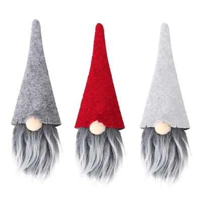 Amosfun 3 Pieces Gnome Wine Bottle Toppers Christmas Wine Bottle Cover for Christmas Party Decorations