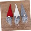 Amosfun 3 Pieces Gnome Wine Bottle Toppers Christmas Wine Bottle Cover for Christmas Party Decorations view 2