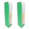 100 Translucent/Green Poly Zip Seal Stand Up Heat Sealable Reusable Pouch (5" x 7", Translucent/Green) view 2