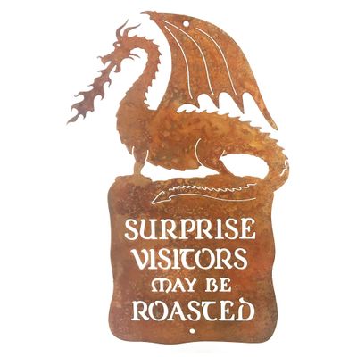 Zeds Zombie Ranch Surprise Visitors Roasted Wall Mount Sign