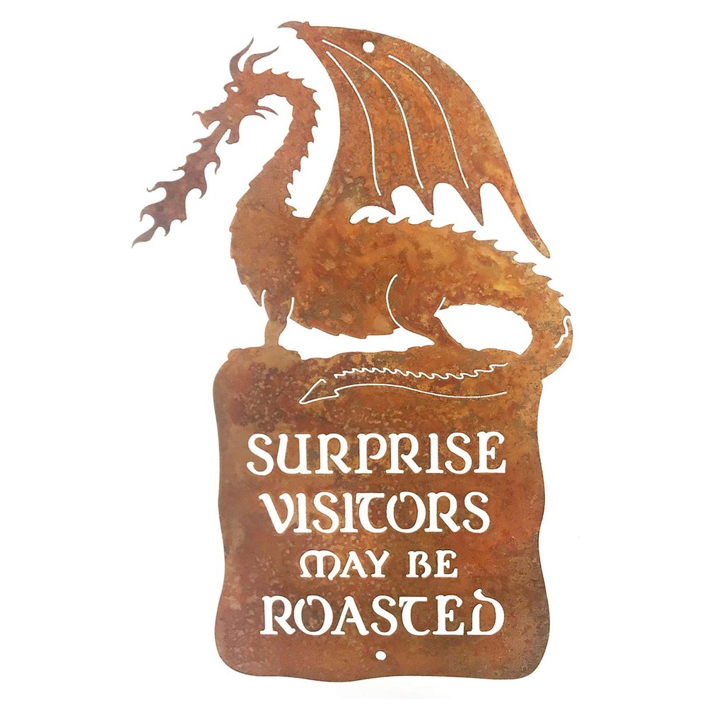 Zeds Zombie Ranch Surprise Visitors Roasted Wall Mount Sign