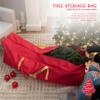 Simplify Holiday Dcor Storage Bag | Christmas Decorations Organizer | Hold Artificial Tree up to 6 Feet Tall | Collapsible Duffle | Red view 2