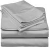 600-Thread-Count 100% Egyptian Cotton Bed Sheets, 5-Pc King,Silver Sheet Set, Sateen Weave, Fits Mattress Upto 33'' Deep Pocket view 1