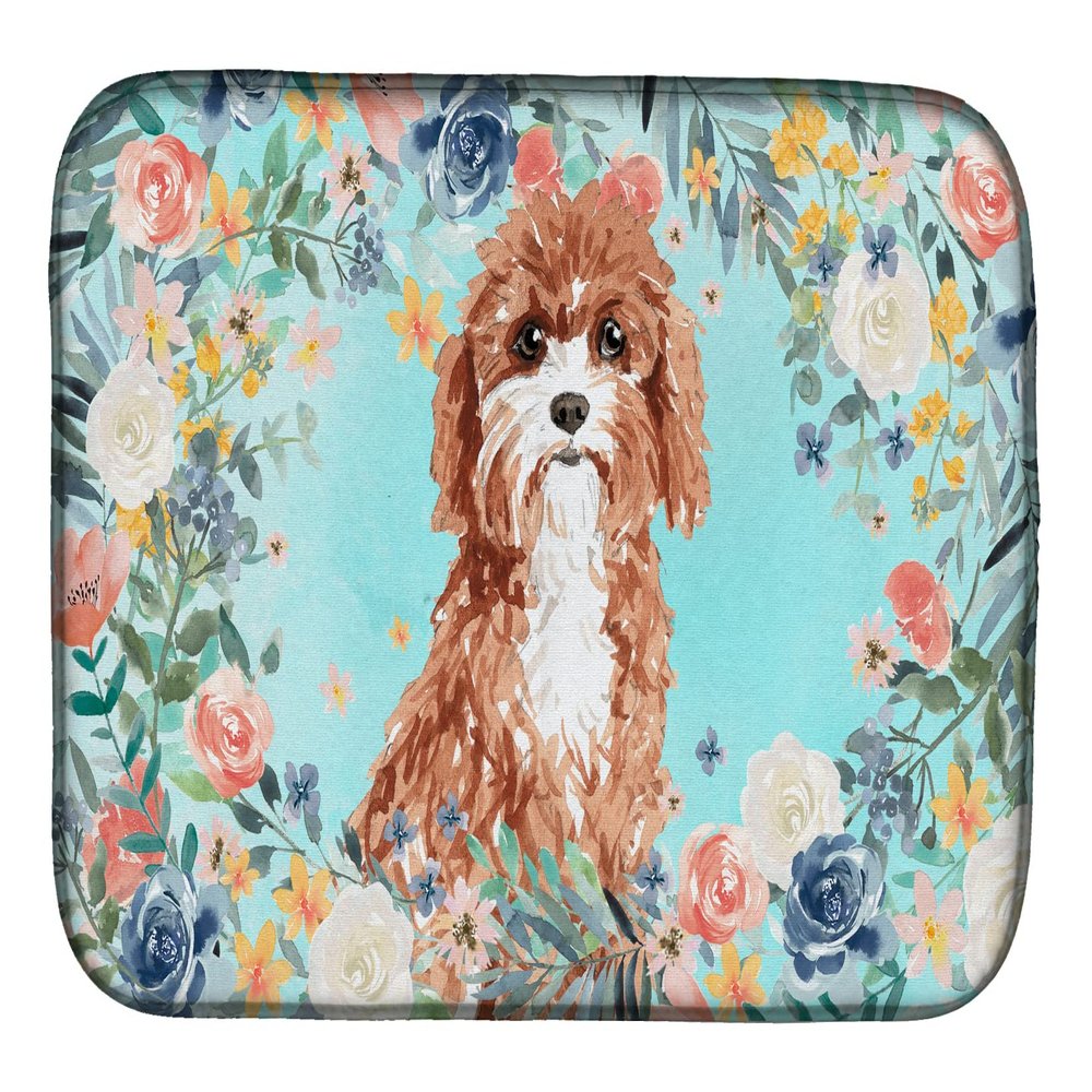 Caroline's Treasures CK3428DDM Cavapoo Dish Drying Mat Absorbent Dish Drying Mat Pad for Kitchen Counter Dish Drainer Mat for Countertop, 14 x 21", Multicolor