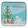 Caroline's Treasures CK3445DDM Bichon Frise Christmas Tree Dish Drying Mat Absorbent Dish Drying Mat Pad for Kitchen Counter Dish Drainer Mat for Countertop, 14 x 21", Multicolor view 1