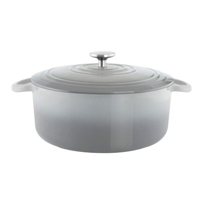 Chantal Cast Iron Dutch Oven, 7 qt, US Formulated Premium Enamel, Fade Grey