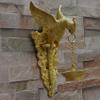 Aakrati Brass Parrot Showpiece with Diya Decorative Bird Welcome Door Hanging Statue Wall Decor Metal Sculpture/Statue - Unique Gift on Festival view 2