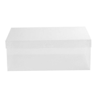 JLCHEN Clear Women's Shoe Box - Heavy Duty Stackable Shoe Storage 28 * 18 * 9.5cm (4,White)