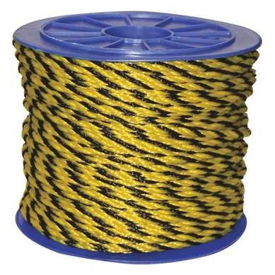 Rope, 600ft, Blk/Yllw, Polyprpylne
