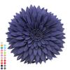 3D Daisy Flower Decorative Pillow - Sunflower Throw 14.5 x 13 Inch Round Decor - Home Decorations for Couch & Bed - Flower-Shaped (Case + Insert, Solid Navy) view 1