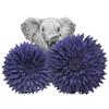 3D Daisy Flower Decorative Pillow - Sunflower Throw 14.5 x 13 Inch Round Decor - Home Decorations for Couch & Bed - Flower-Shaped (Case + Insert, Solid Navy) view 4