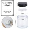 4OZ Glass Jars with Lids, Hoa Kinh Small Glass Jars, 12 Pack Empty Round Canning Storage Jars Containers for Storing Lotions, Powders, and Ointments view 3