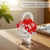 H&D HYALINE & DORA Crystal Red Rose Flower Basket Crystal Collectible Figurines Ornaments for Home Decor Table Centerpiece view 4