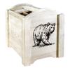 Montana Woodworks Homestead Collection Magazine Rack with Laser Engraved Bear Design, 18" L x 14" W x 16" H, Ready to Finish view 1