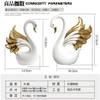 PANRODO Swan Statue Elegant Sculpture Ornaments Figurine Home Furnishing Decoration Ceramic Sculptures view 3