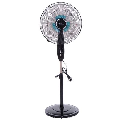 COSTWAY Pedestal Fan, 3-Speed Digital Control- Adjustable Height- Oscillating Standing Fan w/Timer- LCD Display- Double Blades- Remote Control, 16-Inch
