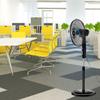 COSTWAY Pedestal Fan, 3-Speed Digital Control- Adjustable Height- Oscillating Standing Fan w/Timer- LCD Display- Double Blades- Remote Control, 16-Inch view 2