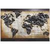 Empire Art Direct World Map Iron Wall Art 3D Metallic Hand Painted Sculpture,Ready to Hang,Living Room, Bedroom  Office, 48 in. x 2.0 in. x 32 in, Beige,Black view 1