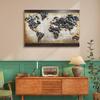Empire Art Direct World Map Iron Wall Art 3D Metallic Hand Painted Sculpture,Ready to Hang,Living Room, Bedroom  Office, 48 in. x 2.0 in. x 32 in, Beige,Black view 2