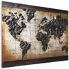 Empire Art Direct World Map Iron Wall Art 3D Metallic Hand Painted Sculpture,Ready to Hang,Living Room, Bedroom  Office, 48 in. x 2.0 in. x 32 in, Beige,Black view 4