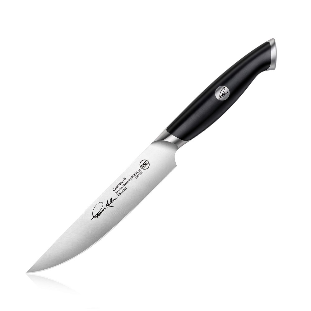 Cangshan Thomas Keller Signature Collection Swedish Powder Steel Forged, 5-Inch Fine Edge Steak Knife