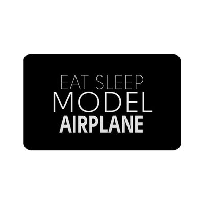 Makoroni - EAT SLEEP MODEL AIRPLANE Rectangle Magnet, 2"x3" Refrigerator Magnet, DesL28