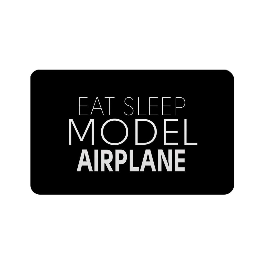 Makoroni - EAT SLEEP MODEL AIRPLANE Rectangle Magnet, 2"x3" Refrigerator Magnet, DesL28