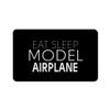 Makoroni - EAT SLEEP MODEL AIRPLANE Rectangle Magnet, 2"x3" Refrigerator Magnet, DesL28 view 1
