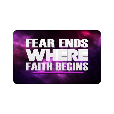 Makoroni - FEAR ENDS WHERE FAITH BEGINS Rectangle Magnet, 2"x3" Refrigerator Magnet, DesO80