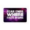 Makoroni - FEAR ENDS WHERE FAITH BEGINS Rectangle Magnet, 2"x3" Refrigerator Magnet, DesO80 view 1