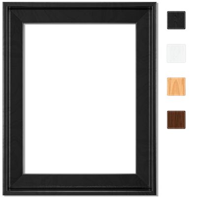 Canvas Floater Frame for Finished Canvas Art, 1.25" Deep Floating Shadow Gap Design, Modern Wall Decor for Home & Office, Gallery Style Display, Hardware Included (Black, 20x30)
