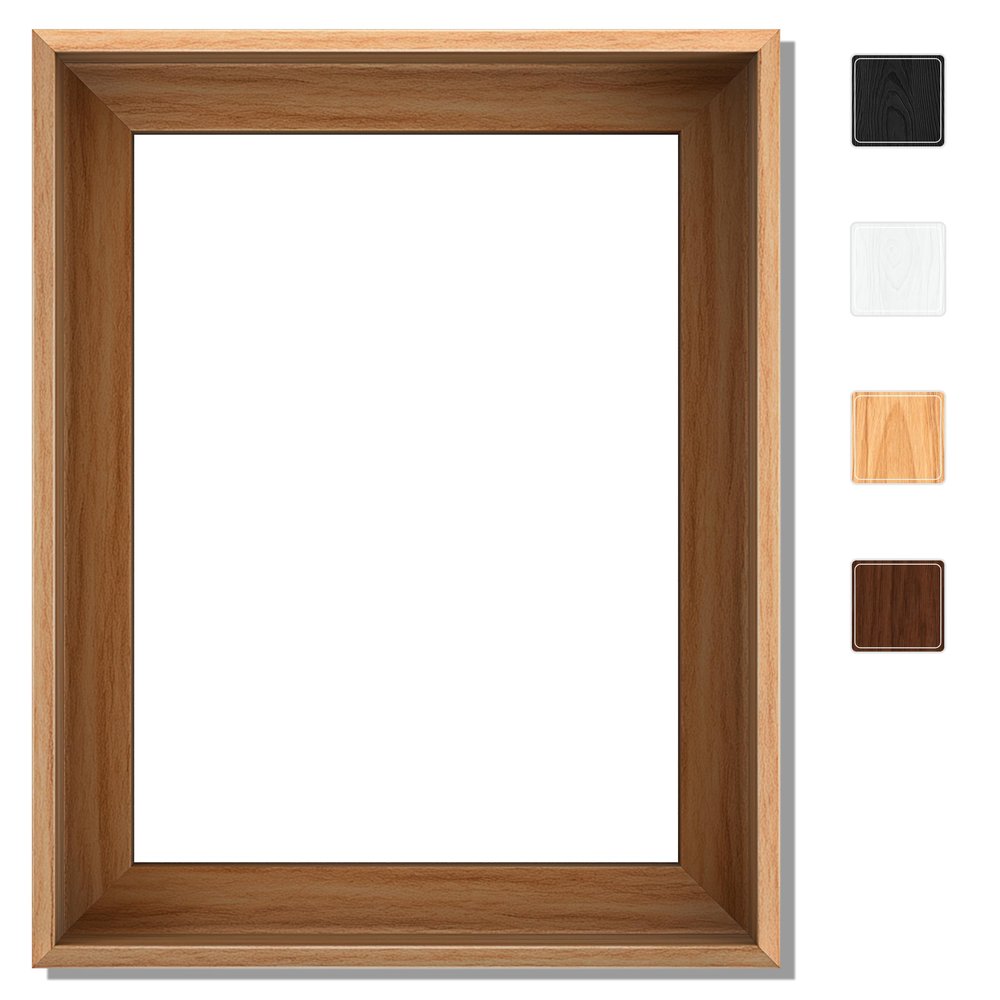 Canvas Floater Frame for Finished Canvas Art, 1.25" Deep Floating Shadow Gap Design, Modern Wall Decor for Home & Office, Gallery Style Display, Hardware Included (Light Brown, 20x30)