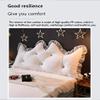 QAZW Solid color Crown Tatami Bedside Back Cushions Plush Breathable Large Backrest Pillow Comfortable Detachable Headboard Backrest Protect The Waist for bedroom office Etc Gray view 2