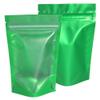 100 Translucent/Green Poly Zip Seal Stand Up Heat Sealable Reusable Pouch (4" x 6", Translucent/Green) view 1