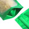 100 Translucent/Green Poly Zip Seal Stand Up Heat Sealable Reusable Pouch (4" x 6", Translucent/Green) view 4