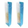100 Translucent/Blue Poly Zip Seal Stand Up Heat Sealable Reusable Pouch (5" x 7", Translucent/Blue) view 2