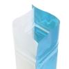100 Translucent/Blue Poly Zip Seal Stand Up Heat Sealable Reusable Pouch (5" x 7", Translucent/Blue) view 3