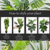 AMERIQUE Pack of Two (2) Gorgeous & Dense 5' Fiddle Leaf Fig Tree Artificial Silk Plant, with Nursery Pot, Feel Real Technology, Super Quality, Green view 4