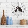 ZZAEO Black Cat Dog Silhouette Animals Wall Clock Fashion Frameless Decorative Clock for Kitchen Bedroom Living Room Classroom Home Decor - Round Shape view 3