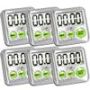 Elegant Digital Kitchen Timer Stainless Steel - Lime - Strong Magnetic Back - Kickstand - Loud Alarm - Large Display - Auto Memory - Auto Shut-Off - Model eT-25 (Lime 6-Pack) by eTradewinds view 1