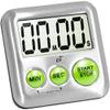 Elegant Digital Kitchen Timer Stainless Steel - Lime - Strong Magnetic Back - Kickstand - Loud Alarm - Large Display - Auto Memory - Auto Shut-Off - Model eT-25 (Lime 6-Pack) by eTradewinds view 2