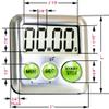 Elegant Digital Kitchen Timer Stainless Steel - Lime - Strong Magnetic Back - Kickstand - Loud Alarm - Large Display - Auto Memory - Auto Shut-Off - Model eT-25 (Lime 6-Pack) by eTradewinds view 4