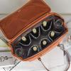 Freshore 6 Wine Bottles Carrier Leather Bag - Insulated Cooler Travel Tote - Premium Large Portable Bottle Carrying, Waterproof Full Padding Wine Lovers Protection, Light Brown view 2