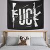 AGONA Tapestry Fuck Guns Print Black Tapestry Wall Hanging Decorative Wall Tapestries Wall Art Wall Blanket Bedding Tapestry for Bedroom Living Room Dorm Home Decor 80"x60" view 2