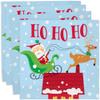 Unique Colorful Santa Luncheon Paper Napkins | 7" x 7" | 16 Pcs view 1