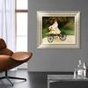 INVIN ART Framed Canvas Art Giclee Print Jean Monet on his Hobby Horse by Claude Monet Wall Art Living Room Home Office Decorations(European Style Silver Frame,20"x24") view 3