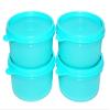 Tupperware (4) Large Snack Cups 8 Ounce Serving in Blue view 1