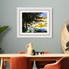 INVIN ART Framed Canvas Art Giclee Print River Scene at Bennecourt by Claude Monet Wall Art Living Room Home Office Decorations(Modern Simple White Frame with Mat,20"x24") view 3