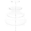 Plymor Clear Acrylic Graduated 4-Tiered Round Display Riser, 16" H x 14" W view 1