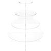 Plymor Clear Acrylic Graduated 4-Tiered Round Display Riser, 16" H x 14" W view 2